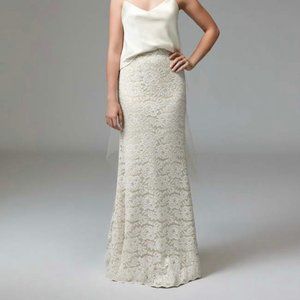 Willoby by Watters cream lace skirt